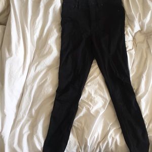 High rise skinny black jeans from madewell